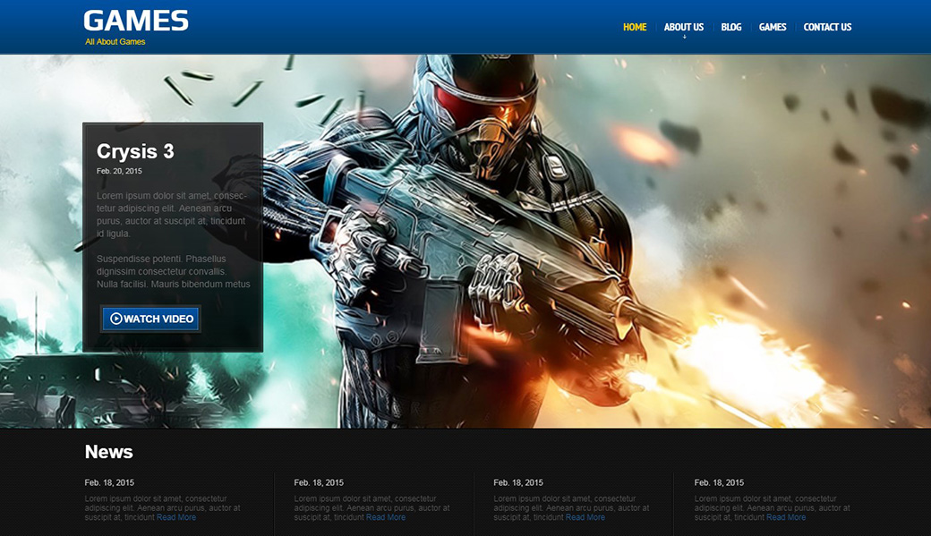 HTML Template for Gamers Community