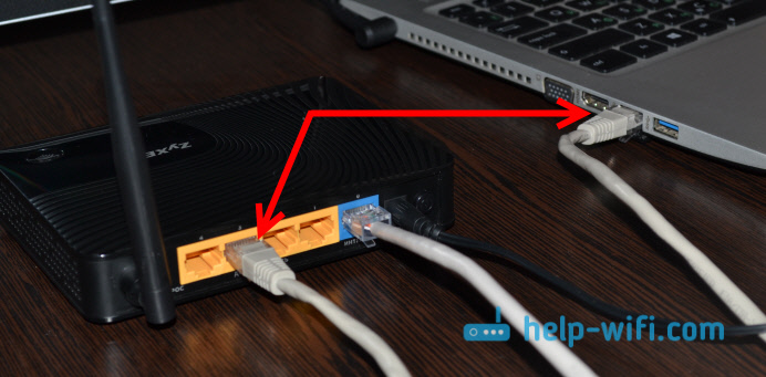 Приблизно так виглядає підключення по кабелю: