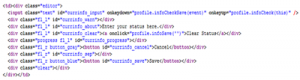 Код HTML-сторінки в місці, де відбувається редагування статусу, виглядає наступним чином:
